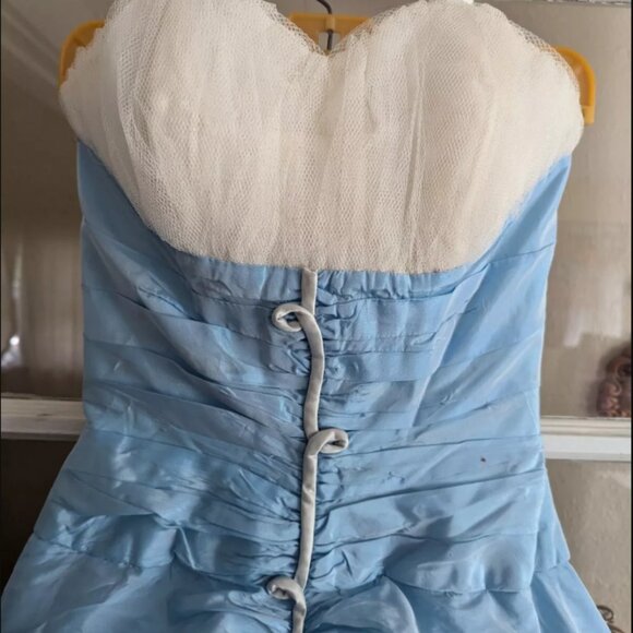 Mike Benet Formals vintage blue cupcake formal prom gown - Picture 3 of 8